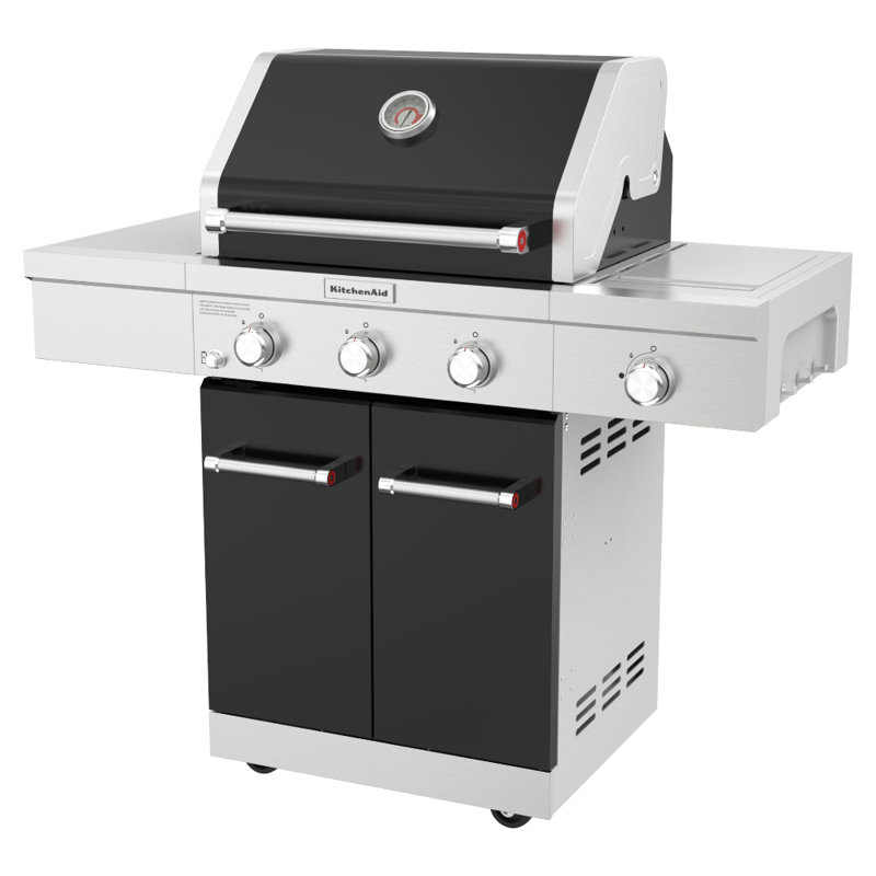 Kitchenaid 3 Burner Free Standing Liquid Propane 51000 BTU Gas Grill